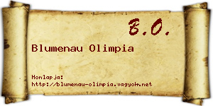 Blumenau Olimpia névjegykártya